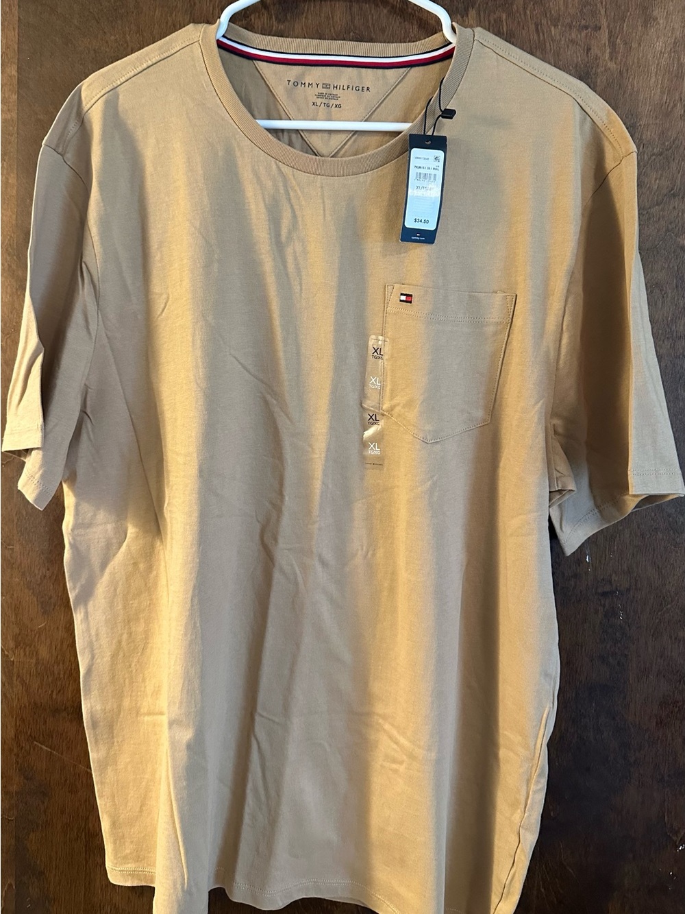 Tommy Hilfiger Short Sleeve Pocket Tee in Camel